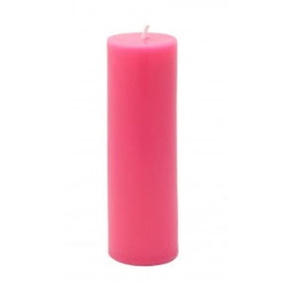 Zest Candle CPZ-117-24 2 x 6 in. Hot Pink Pillar Candle -24pcs-Case - Bulk